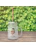 Mr. & Mrs. Panda Trinkglas Mason Jar Eule Frankreich mit Spruch in Transparent