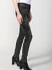 KOROSHI LANGE JEANS SCHMALE HOSE in Schwarzer Denim