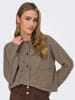 ONLY Klassischer, minimalistischer Strickcardigan mit Taschen in Taupe