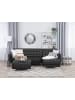 Beliani Ecksofa ABERDEEN in Schwarz/Silber - (W) 267 x (H) 83 x (L) 168 cm