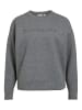 Vila EMB MINIMALISM L/S SWEAT TOP/R in Medium Grey Melange