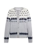 usha BLUE LABEL Damen Strickcardigan in Grau Mehrfarbig