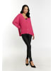 faina Damen Strickjacke Mit Perlen in Pink