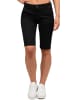 Cipo & Baxx Cipo & Baxx Damen Straight Fit Capri Hose Mid Waist WK186 Black W32/
