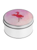 Mr. & Mrs. Panda Geschenkdose Flamingo Yoga ohne Spruch in Aquarell Pink