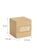 relaxdays Wecker digital in Natur - (B)6,5 x (H)6 x (T)6,5 cm