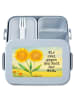 Mr. & Mrs. Panda MEPAL Bentobox Blume Sonnenblume Design mit Spruch in Blau Pastell