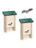 relaxdays 2 x Fledermauskasten in Natur/ Grün