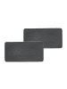 Villeroy & Boch 2-tlg. Servierplatten Manufacture Rock in Schwarz – in schwarz