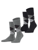 Burlington Socken 2er Pack in Schwarz/Grau