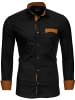 RESLAD Hemd Two-Tone in schwarz