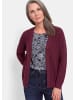 GOLDNER Elegante Strickjacke mit V-Ausschnitt in bordeaux