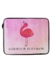 Mr. & Mrs. Panda Notebook Tasche Flamingo Stolz mit Spruch in Aquarell Pink