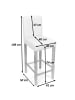 MCW 2er-Set Barhocker Cesena, Braun, dunkle Füße