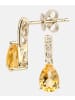 Diamant L'éternel Ohrhänger aus 375 Gelbgold mit Diamant mit Citrin
