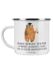 Mr. & Mrs. Panda Emaille Tasse Prüfungen bestehen mit Spruch in Weiß