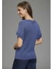 Laura Scott Kurzarmpullover in jeansblau
