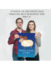 Mr. & Mrs. Panda Bild Sternzeichen Widder mit Spruch in Sternenhimmel Blau