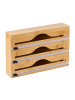 relaxdays Folienspender in Natur - 3 Rollen