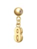 Glanzstücke München Charm Ziffer 8 aus Sterling Silber in gelbgold