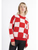 myMo ROCKS Damen Strickpullover in Rot Weiss