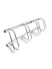 relaxdays 4 x Fahrradständer in Silber - (B)100 x (H)26 x (T)32 cm