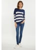 usha BLUE LABEL Damen Pullover in Marine Weiss