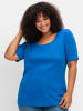 sheego T-Shirt in kobaltblau
