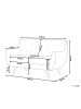 Beliani 2-Sitzer Sofa BODO in Grau/Gold/Braun - (W) 148 x (H) 85 x (L) 84 cm