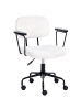 Beliani Bürostuhl ALGERITA in Weiß/Schwarz - (W) 62 x (H) 77 x (L) 62 cm