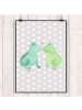 Mr. & Mrs. Panda Bild Frosch Liebe ohne Spruch in Grau Pastell