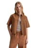 Marc O'Polo DENIM Kurzarm-Bluse relaxed in Melted Chocolate