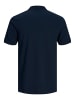 Jack & Jones Einfarbiges Polo Hemd Pique T-Shirt mit Kragen JJEBASIC in Navy