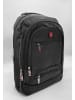 EGOMAXX Gepolsterter Rucksack Carbon Optik Design Backpack in Schwarz-4