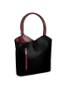 Toscanto Toscanto Schultertasche, Rucksack Leder schwarz, rot ca. 28cm