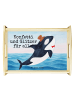 Mr. & Mrs. Panda Sofa Tablett Orca Zylinder Design mit Spruch in Weiß