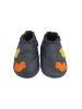 Bemesu Nachtblaue Baby-Leder-Laufschuhe, mit rutschfester Sohle - Entenmuster