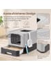 Feandrea Katzentoilette Boxal in Anthrazit-Grau - (B)54.3 x (H)37.8 x (T)42.5 cm