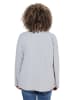 Ulla Popken Sweatshirt in hellgrau mélange