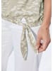 GOLDNER Shirt Shirt mit U-Boot-Ausschnitt in beige / gemustert