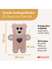 Leschi Wärmekissen 100 % Bio-Baumwolle, Körnerkissen "Bär Teddy" in Rosa mit Herz