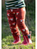Little Green Radicals Tie Waist Knitted Joggers in Orange