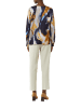 comma Bluse langarm in Blau