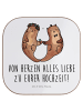 Mr. & Mrs. Panda Tischschoner Hochzeit Otter mit Spruch in Weiß