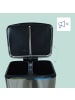 relaxdays Mülleimer in Silber - 2x 20 Liter
