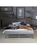 Homestyle4u Palettenbett 140x200 mit Lattenrost in Grau