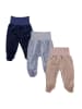 TupTam Baby Jungen Hose mit Fuß 3er Pack Nicki in beige/grau