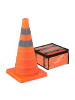 relaxdays 4 x Pylone in Orange/ Silber - (B)24,5 x (H)45 x (T)24,5 cm