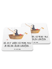 Mr. & Mrs. Panda Coaster Pinguin Angelboot mit Spruch in Weiß