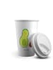 Mr. & Mrs. Panda Kaffeebecher To Go Avocado Kern rollt ohne Spruch in Weiß